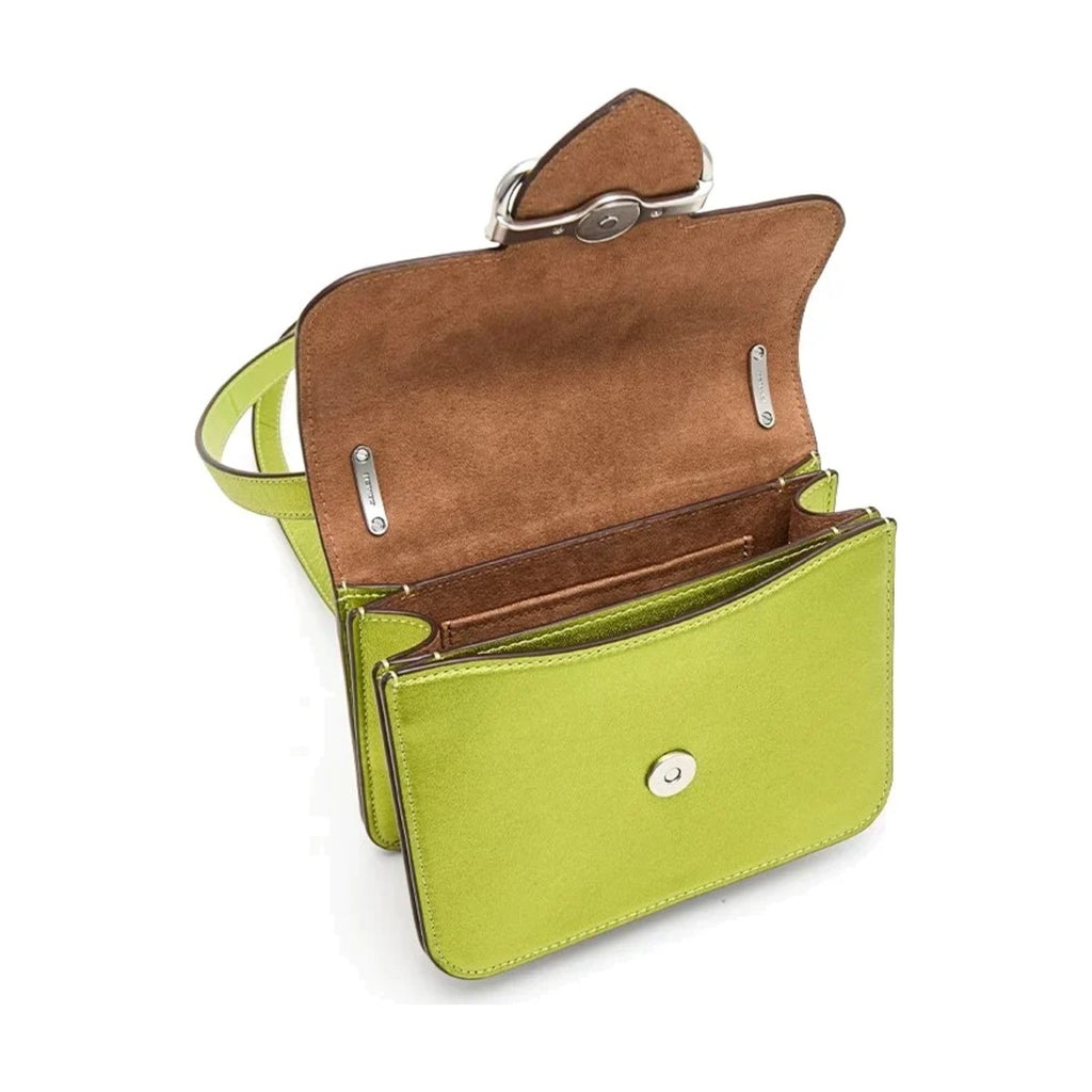 Coach Metallic Flap Shoulder Bag — Light Green
