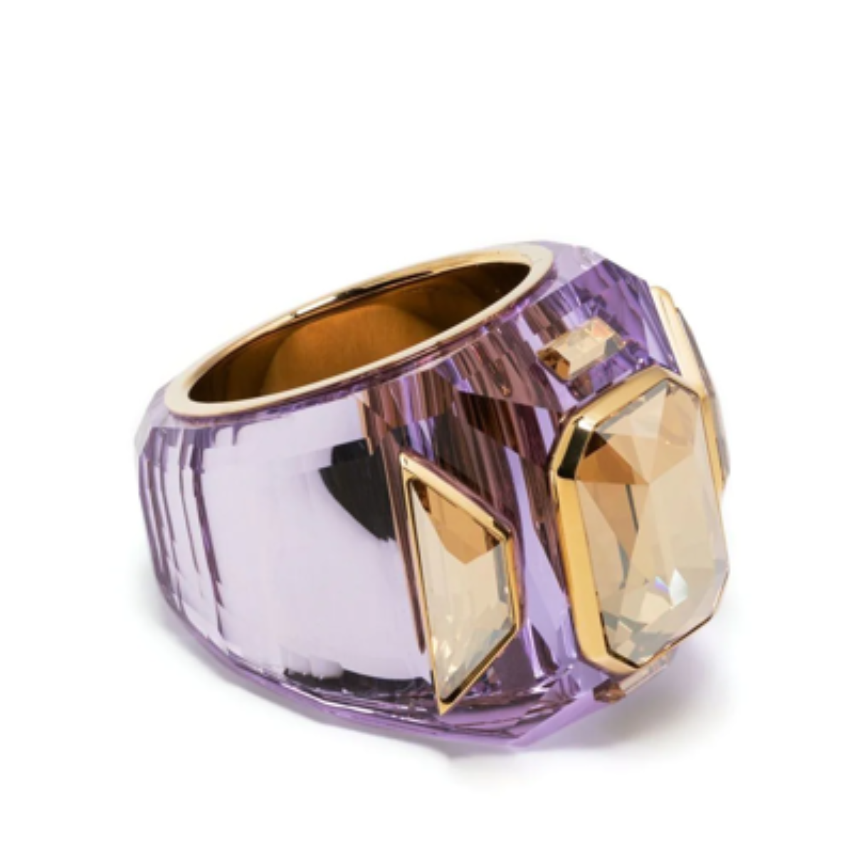 Swarovski Chroma Cocktail Ring — Purple