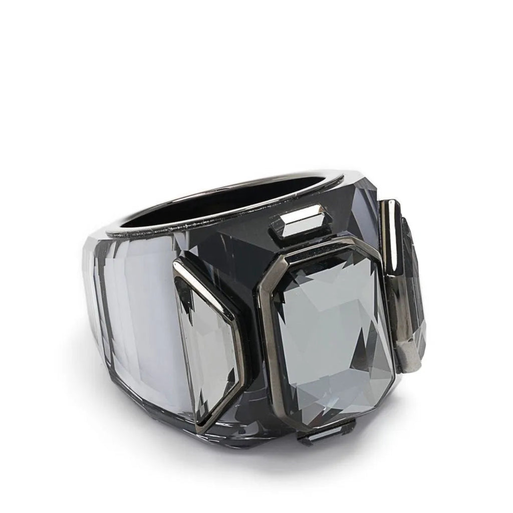 Swarovski Chroma Crystal Cocktail Ring — Black