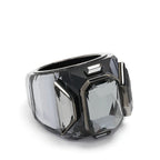 Swarovski Chroma Crystal Cocktail Ring — Black