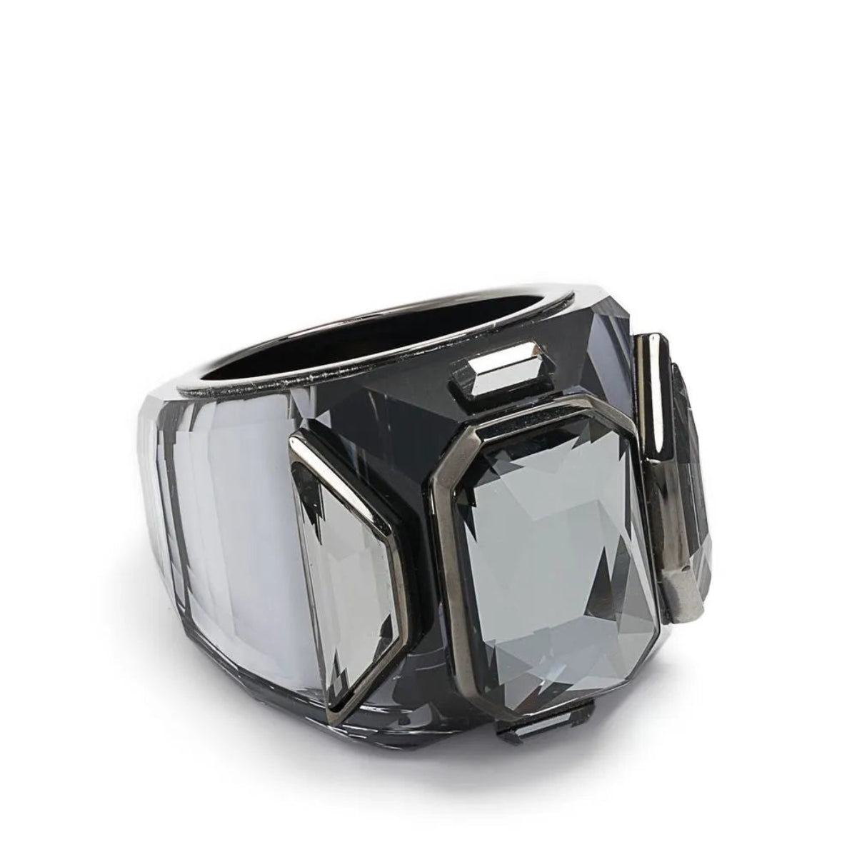 Swarovski Chroma Crystal Cocktail Ring — Black