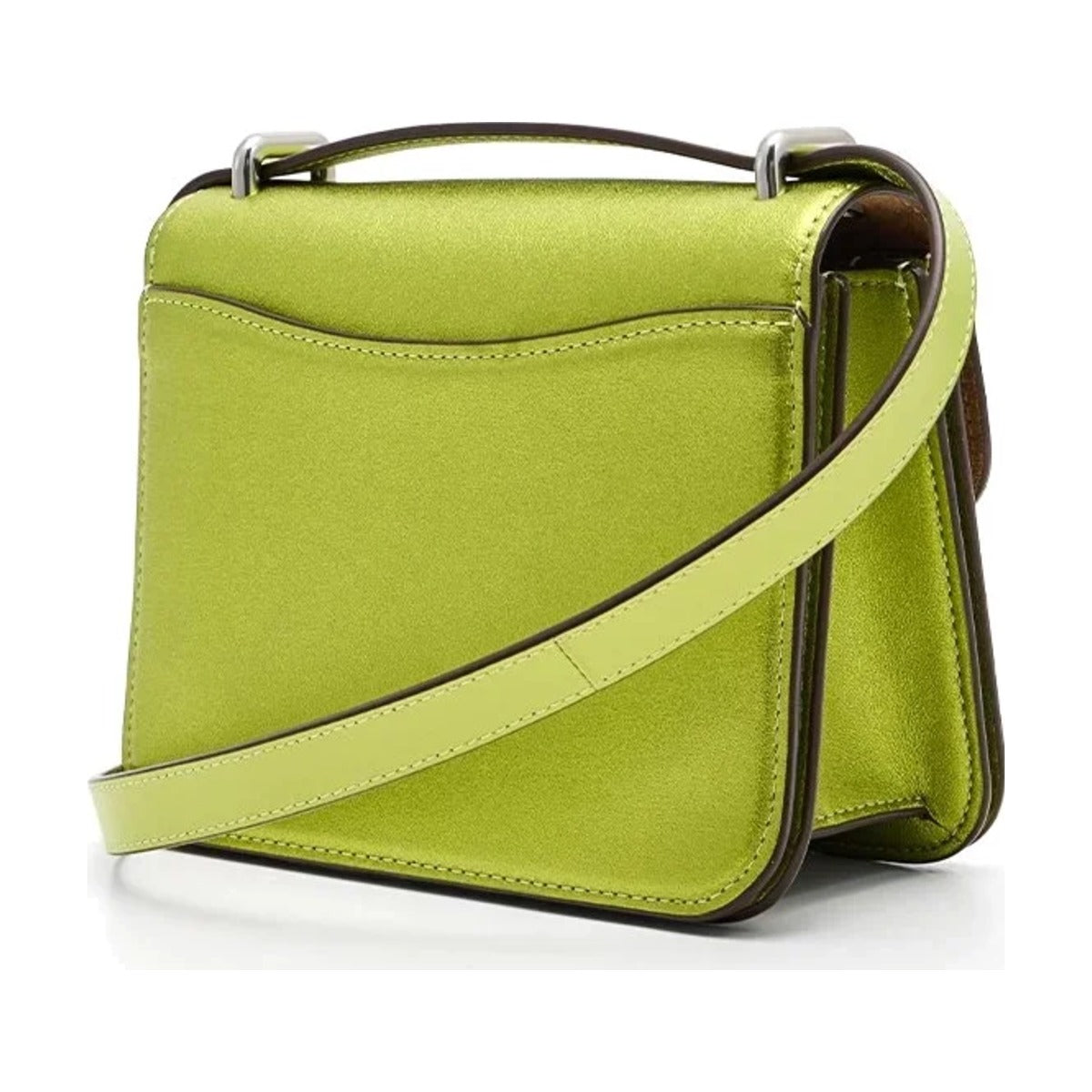 Coach Metallic Flap Shoulder Bag — Light Green