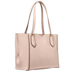 Michael Kors Mae Large Leather Tote — Beige