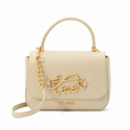 Love Moschino Script Logo Handbag — Ivory