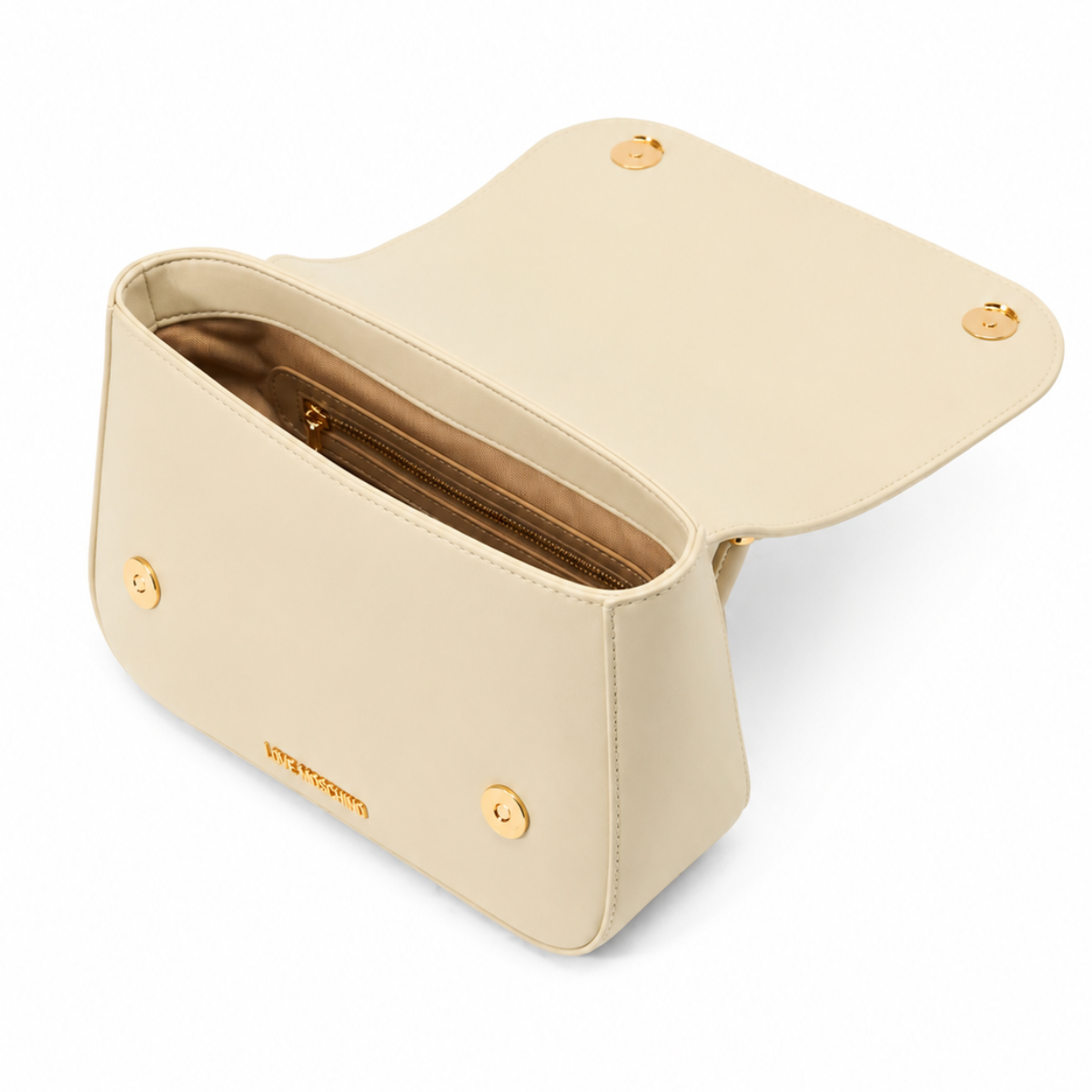 Love Moschino Script Logo Handbag — Ivory