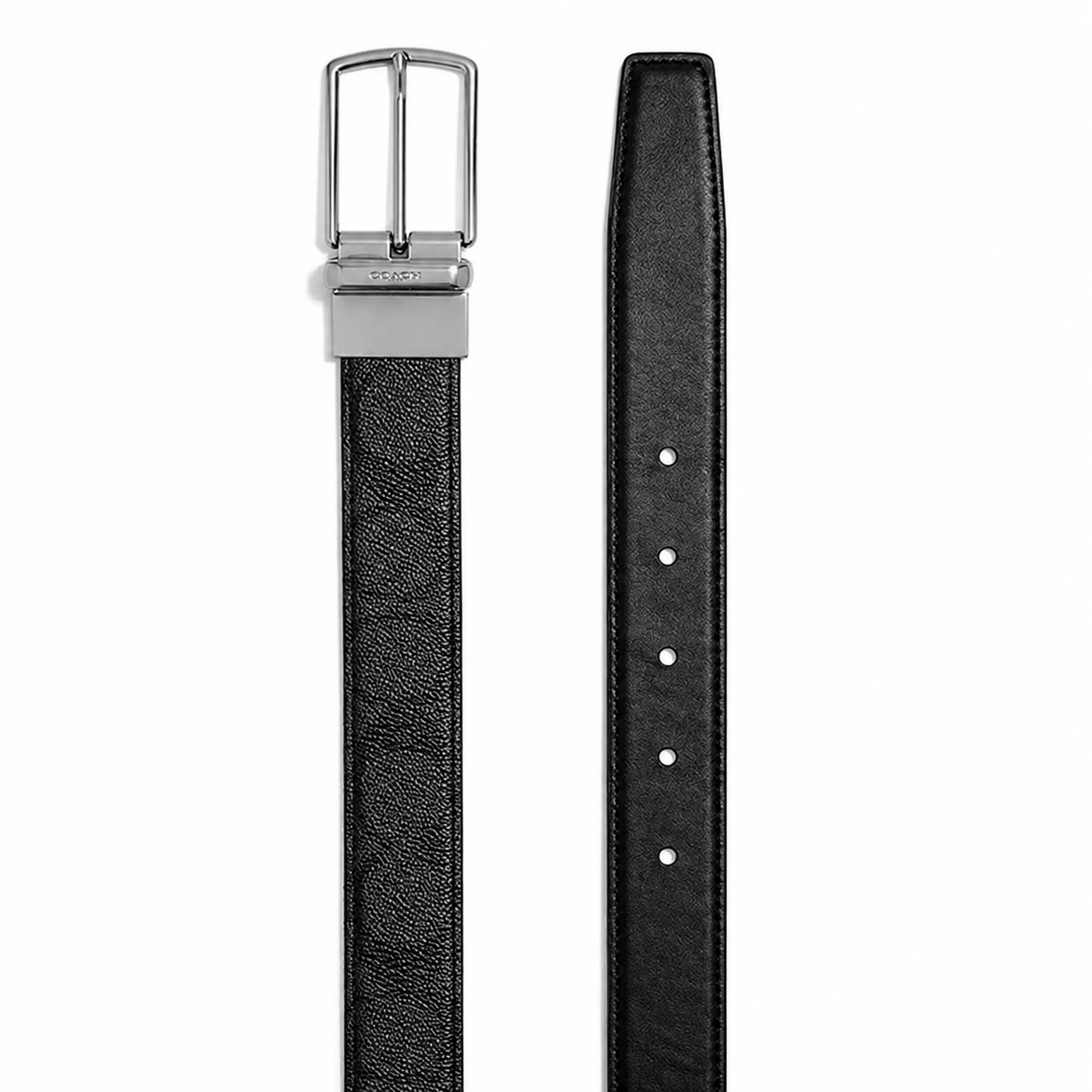 Coach Signature Reversible Belt — Black