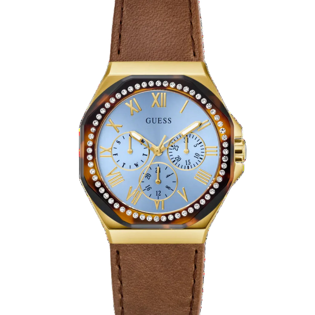 Guess Multi-Function Watch — Brown & Gold Tone