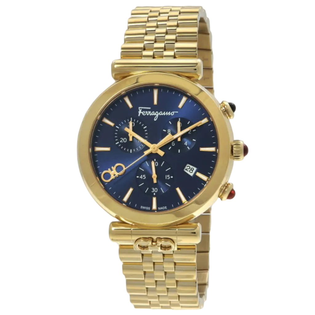 Ferragamo Men's Ora Quartz Blue Dial Watch