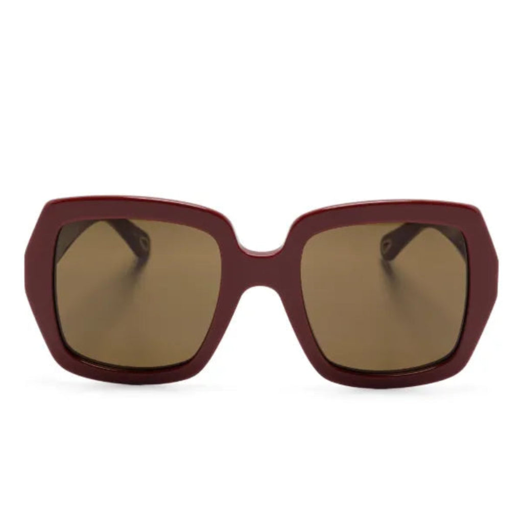 Chloé Square Oversized Red Sunglasses