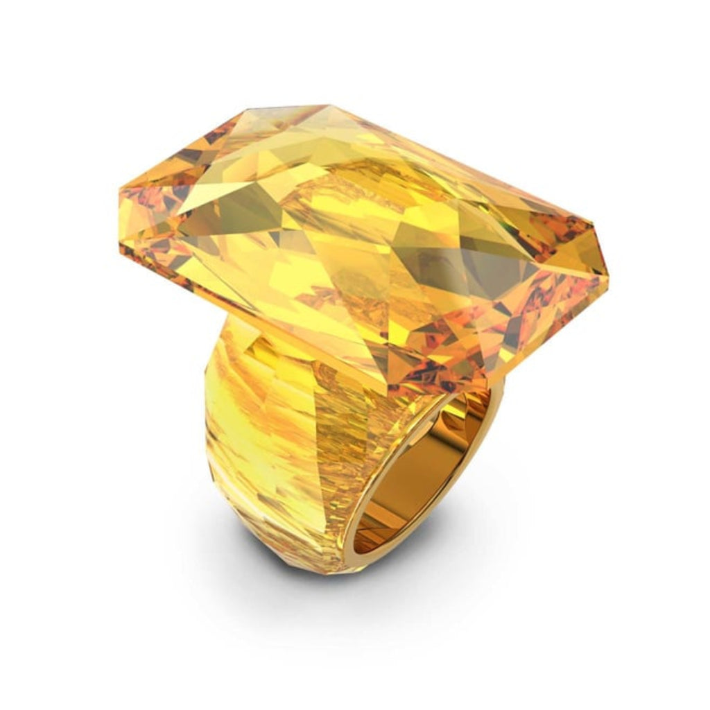 Swarovski Oversized Crystal Cocktail Ring — Yellow