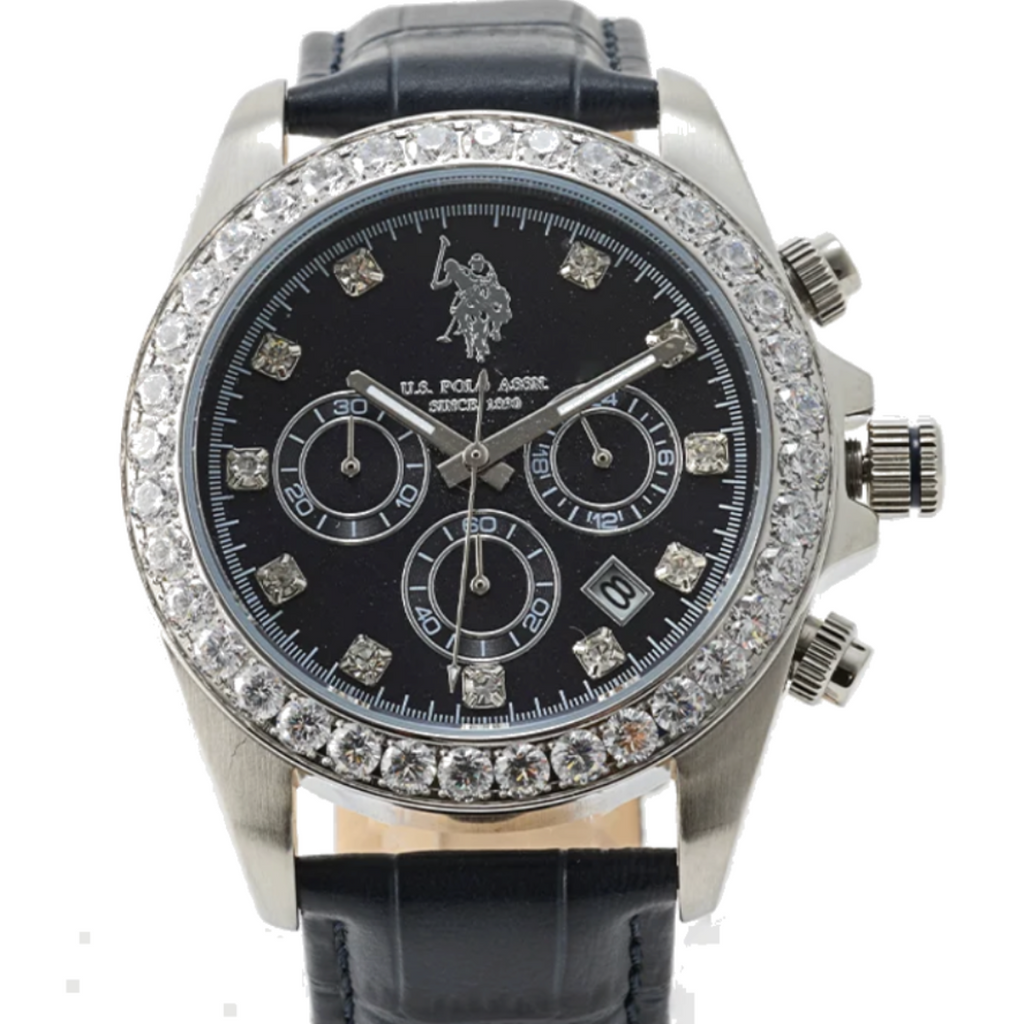 U.S. Polo Assn. Mirage Chronograph Watch — Silver