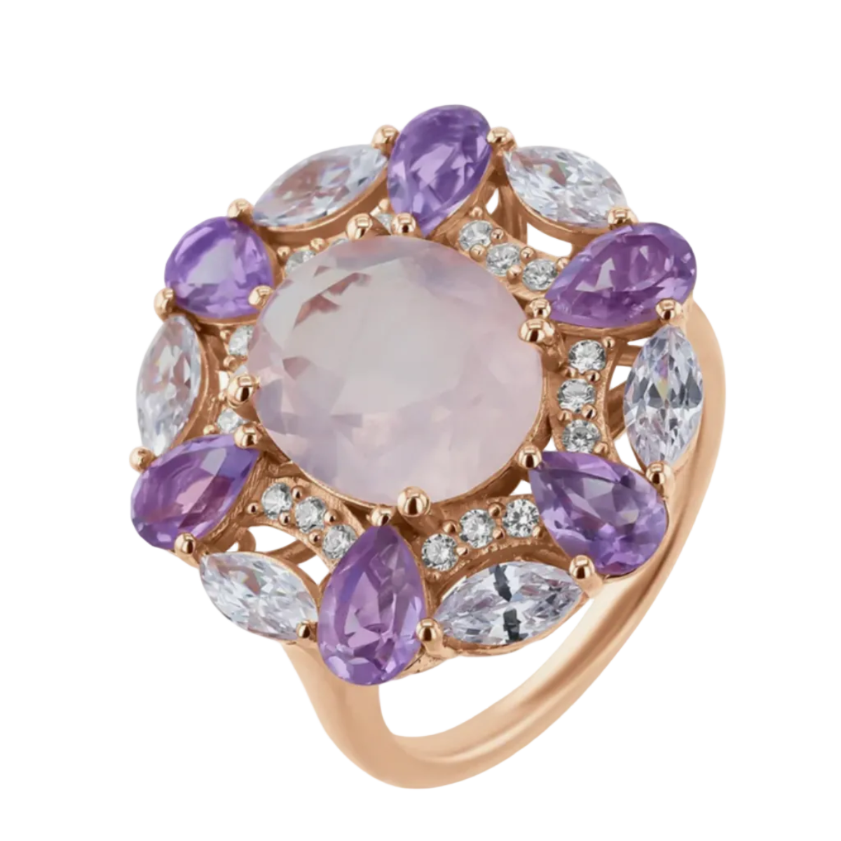 Les Petites Précieuses Round Rose Gold Ring