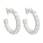Michael Kors White Loop Earring