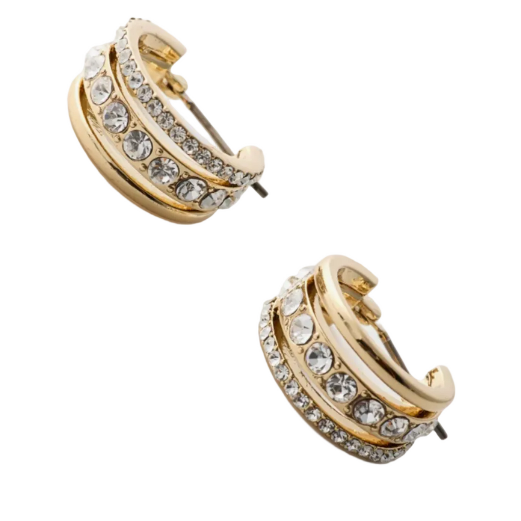 DKNY Ribbed Hoop Earring