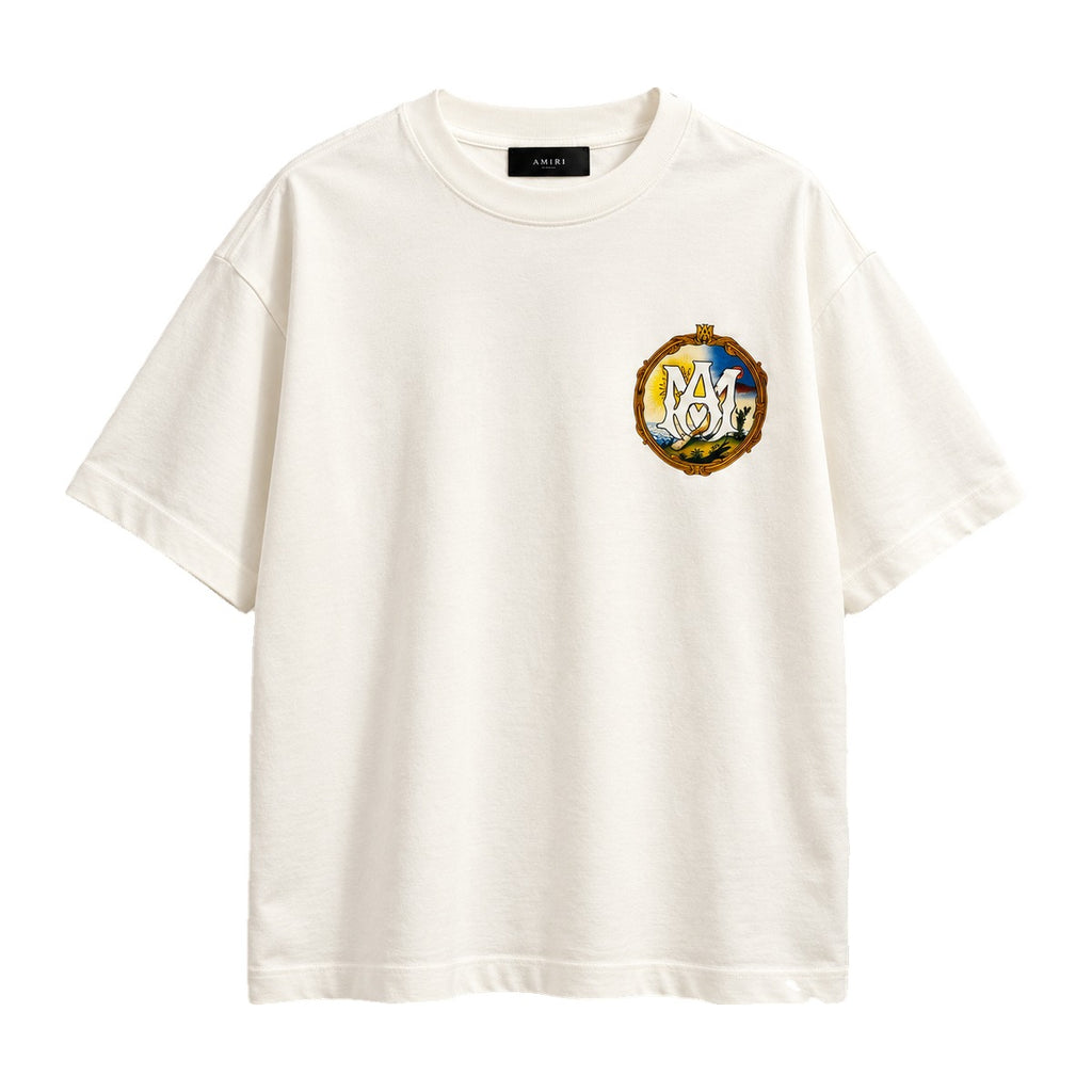 Amiri Sunrise Crest T-Shirt White front