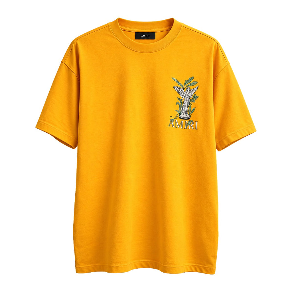 Amiri Angel Statue T-Shirt Yellow front