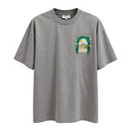 Casablanca Tennis Court Print T-Shirt Grey front