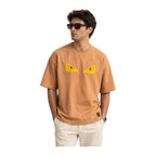 Fendi Bag Bugs Eyes T-Shirt Tan worn