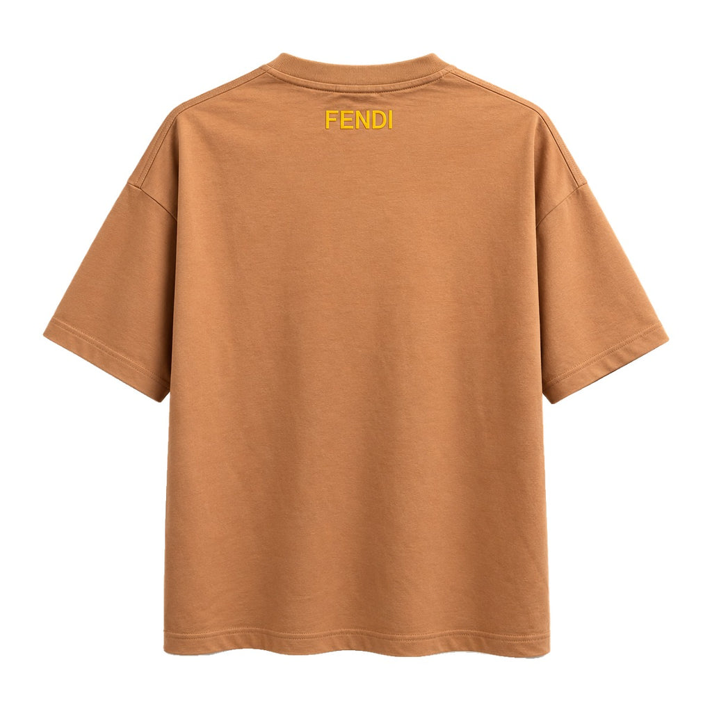 Fendi Bag Bugs Eyes T-Shirt Tan back