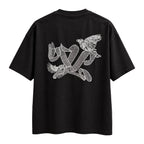 Louis Vuitton Bird Motif Embroidered T-Shirt Black back