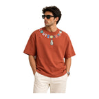 Louis Vuitton Padlock Necklace Print T-Shirt Brick worn