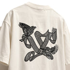 Louis Vuitton Bird Motif Embroidered T-Shirt White embroidery detail