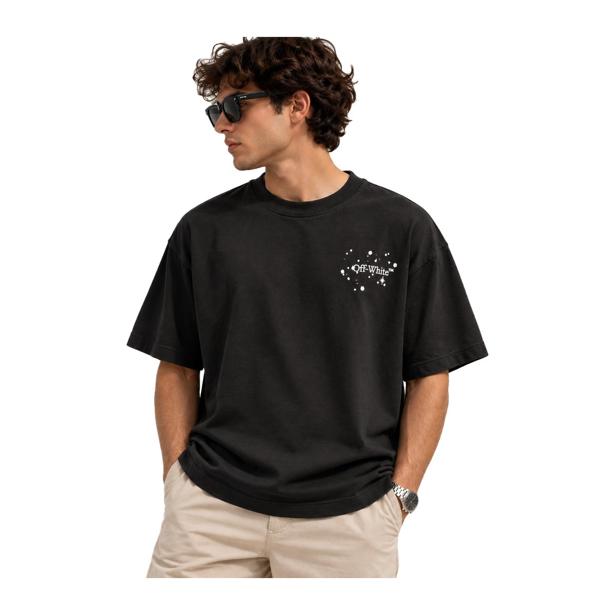 Off-White Starry Arrow T-Shirt Black worn