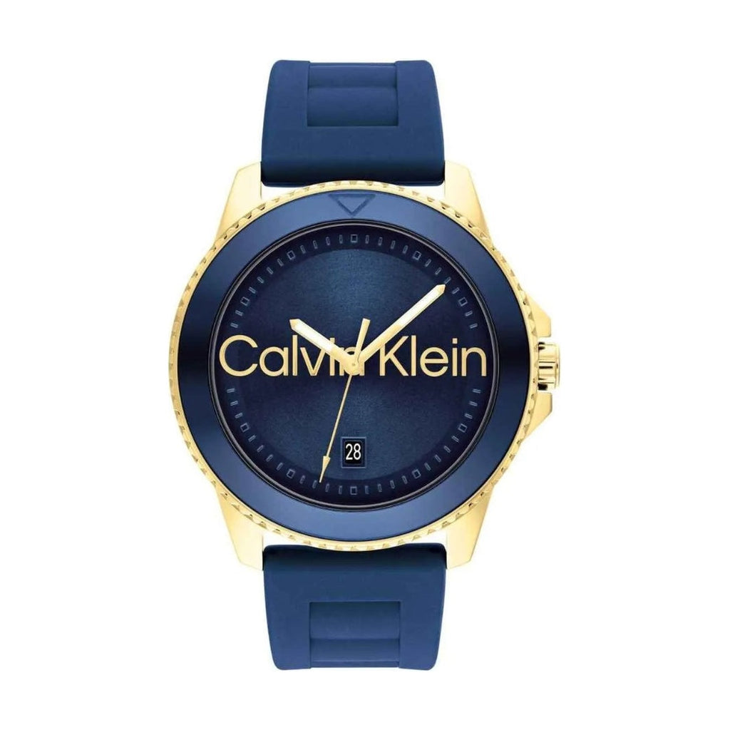 Calvin Klein Aqueous Watch — Navy & Gold