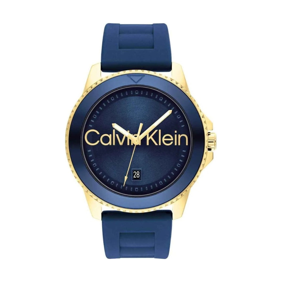 Calvin Klein Aqueous Watch — Navy & Gold