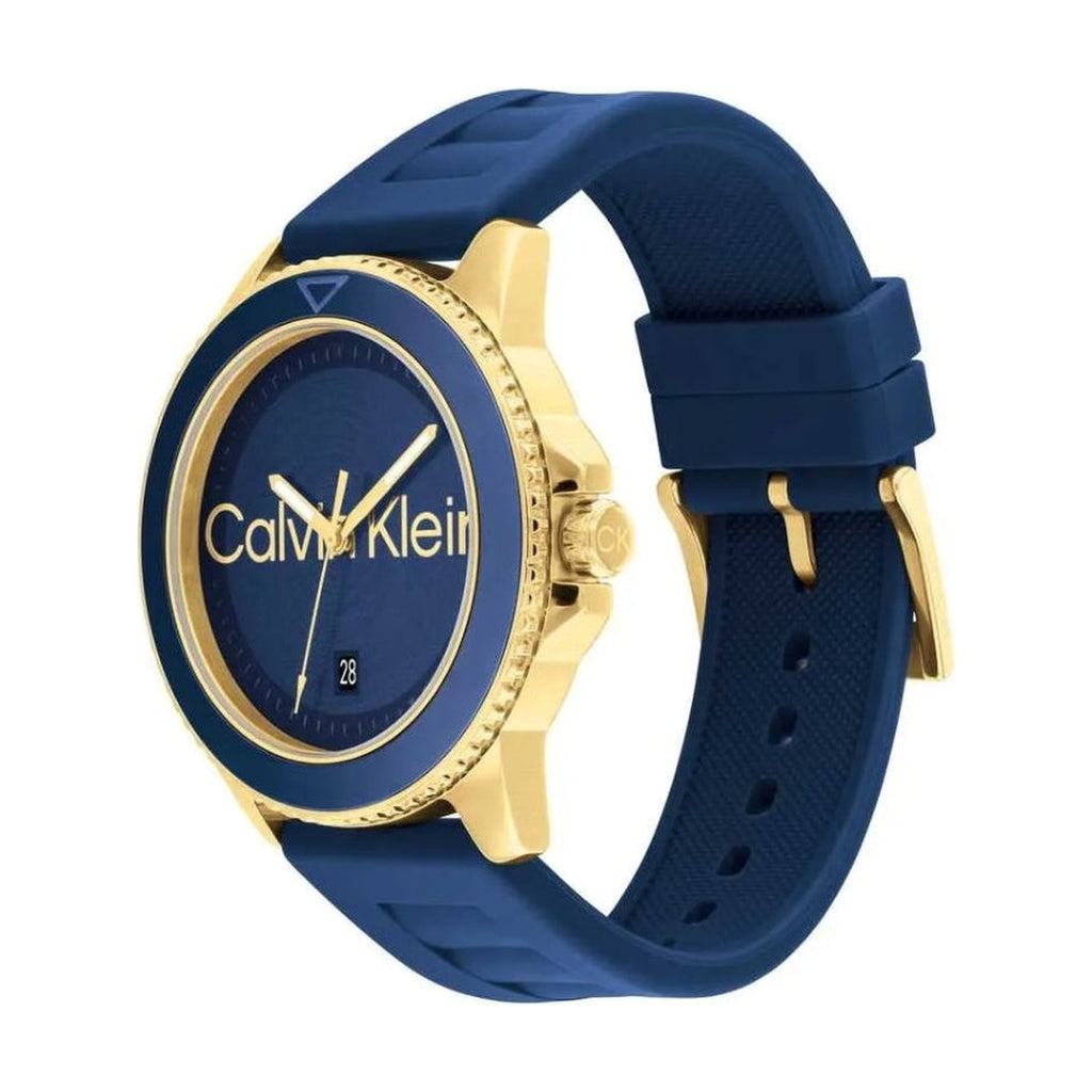 Calvin Klein Aqueous Watch — Navy & Gold