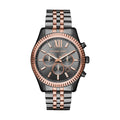 Michael Kors Lexington Chronograph — Gunmetal & Rose Gold