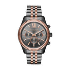 Michael Kors Lexington Chronograph — Gunmetal & Rose Gold