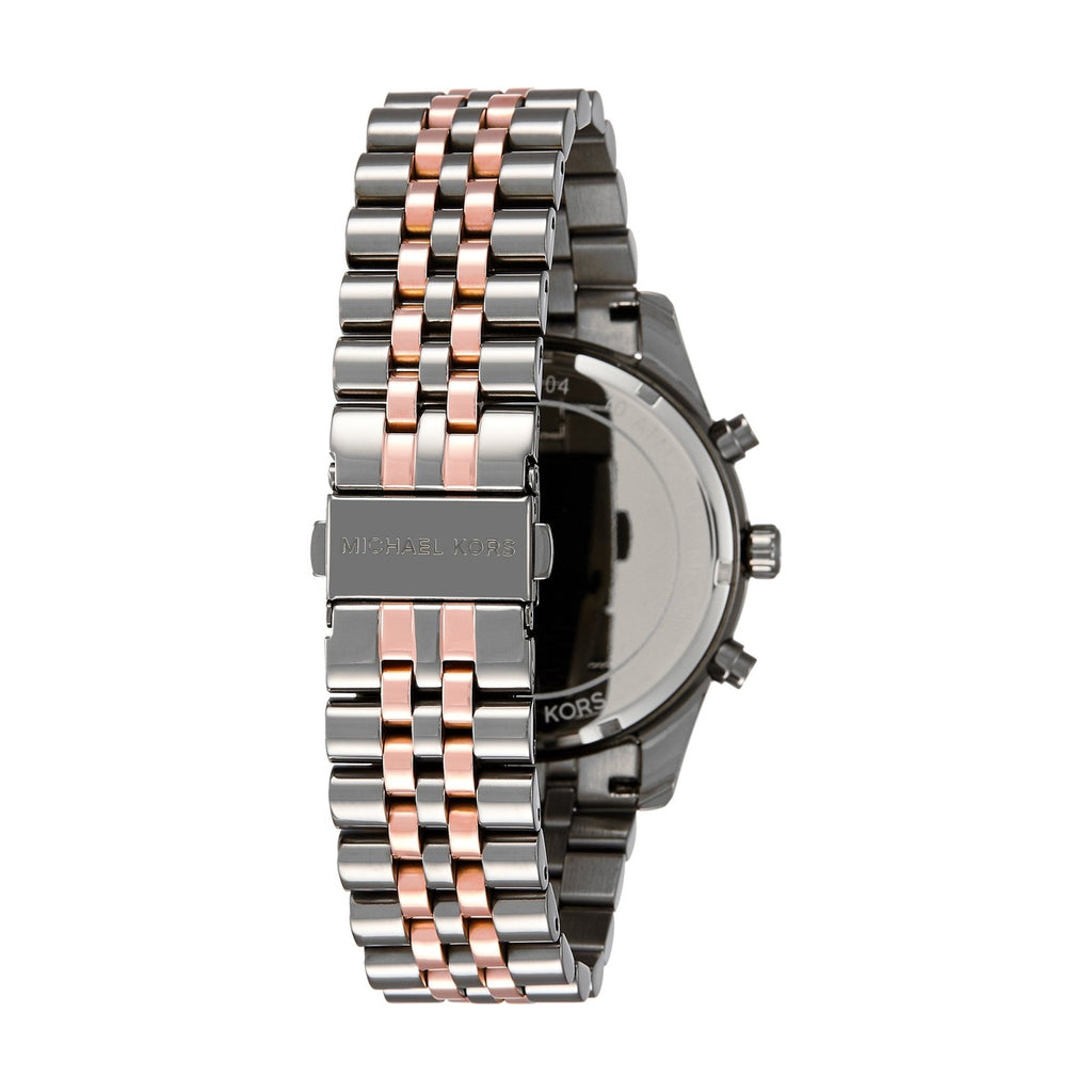 Michael Kors Lexington Chronograph — Gunmetal & Rose Gold