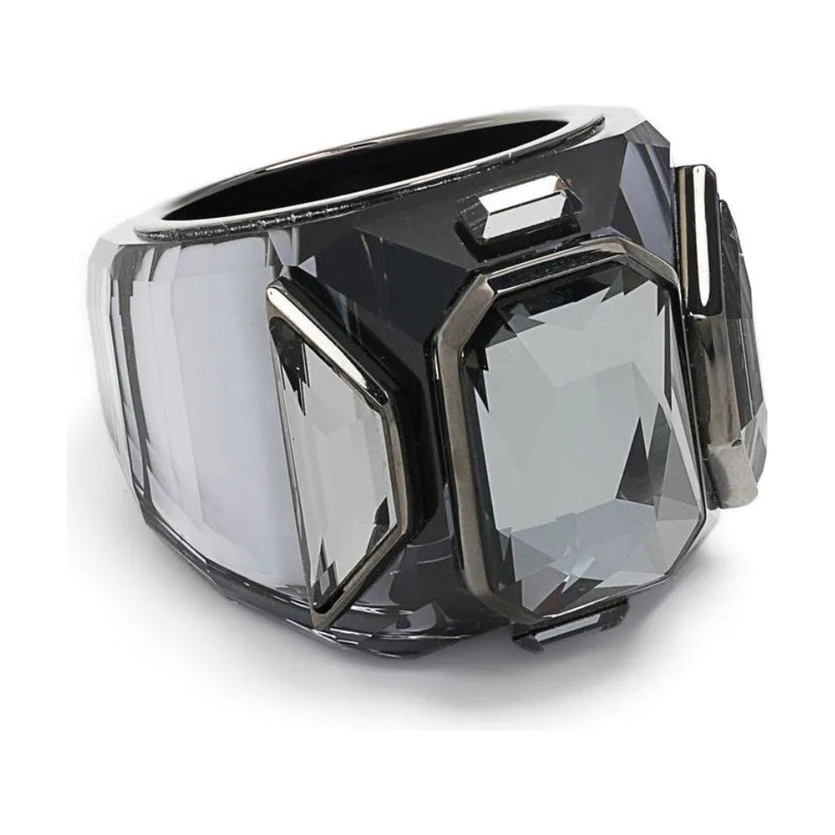 Swarovski Chroma Crystal Cocktail Ring — Black