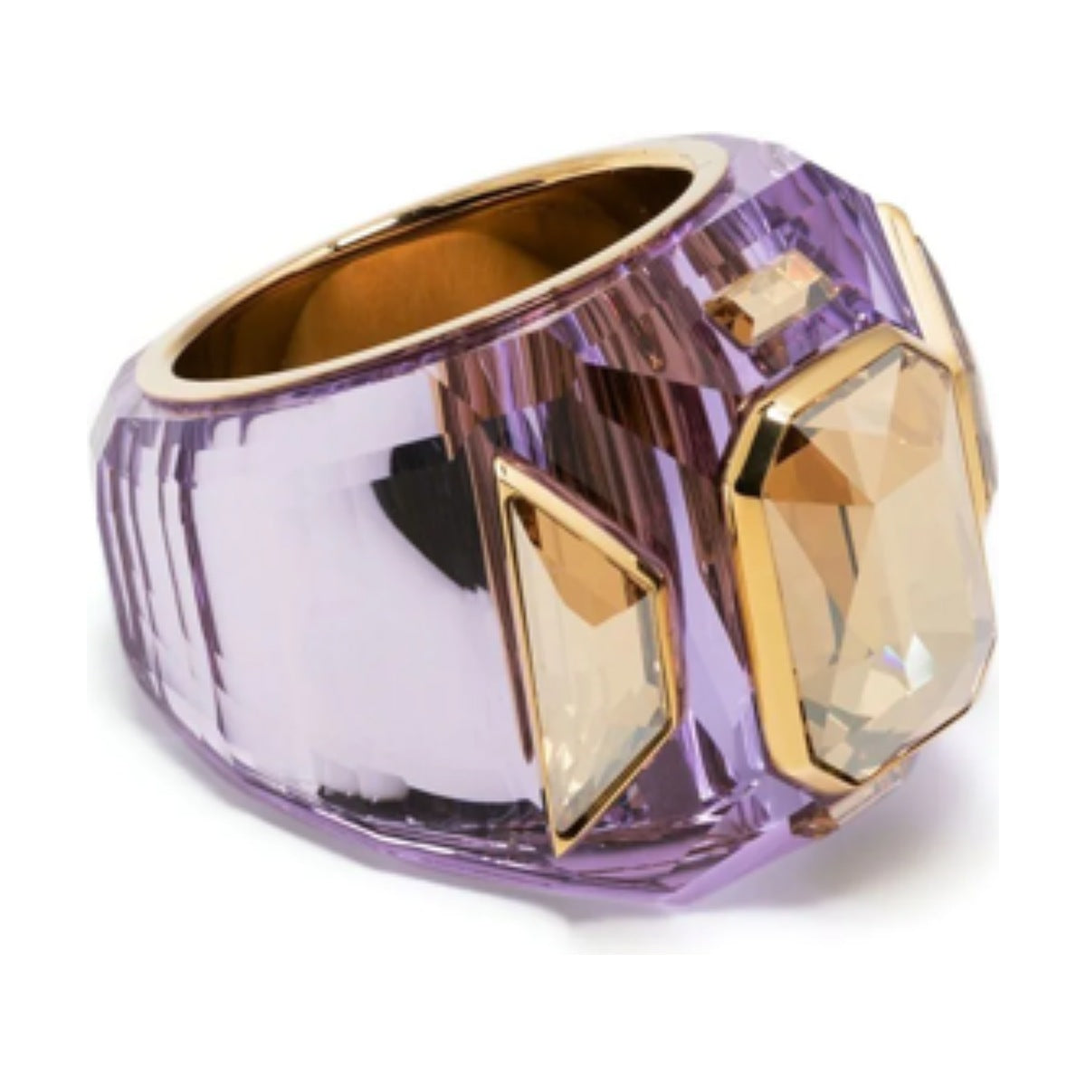Swarovski Chroma Cocktail Ring — Purple