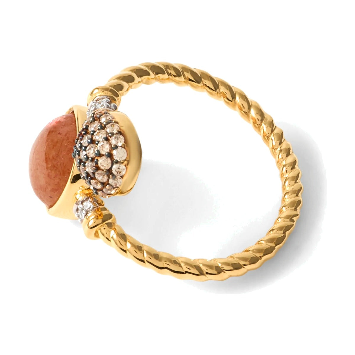 Les Petites Précieuses Aventurine Twist Ring detail