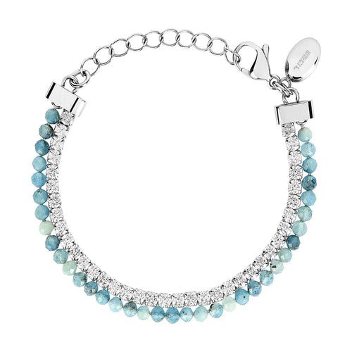 Breil Emma Beaded Bracelet Silver and Blue