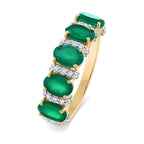 Les Petites Précieuses Green Onyx Eternity Ring