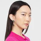 Les Petites Précieuses Pearl & Turquoise Drop Earrings detail