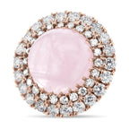 Les Petites Précieuses Rose Quartz Halo Ring