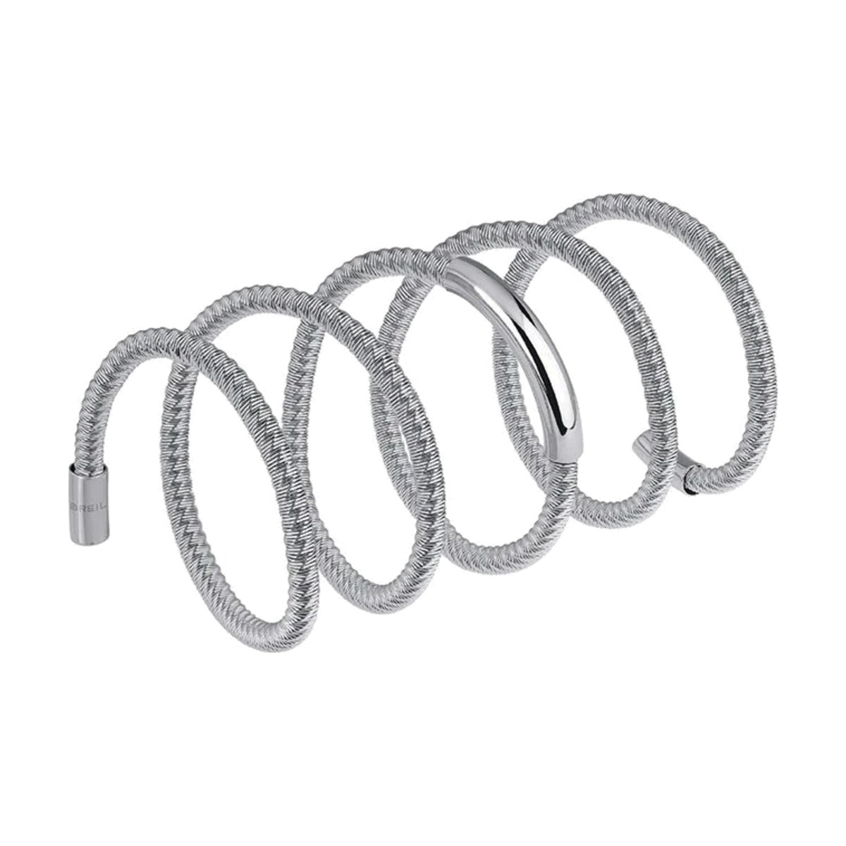 Breil Spiral Wrap Bracelet Silver