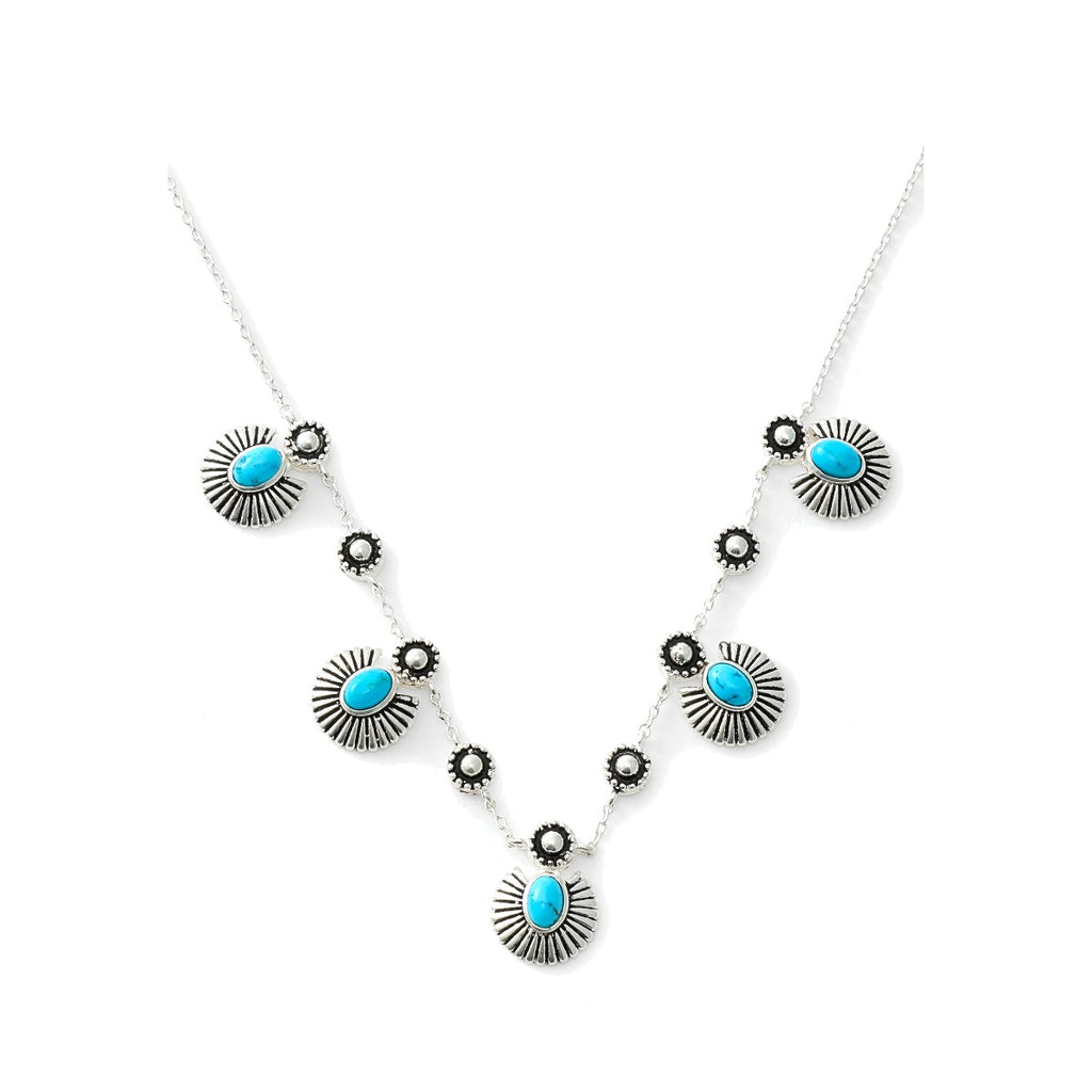 Nomad by Di Giorgio Turquoise Sunburst Necklace
