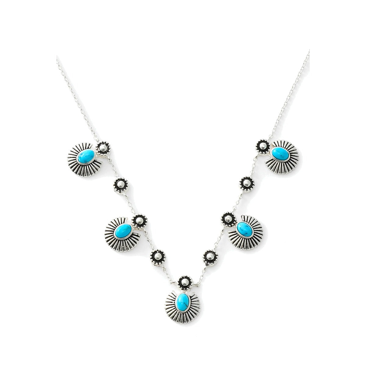Nomad by Di Giorgio Turquoise Sunburst Necklace