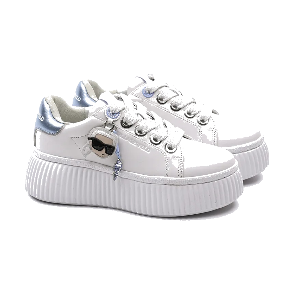 Karl Lagerfeld Krepper Iconic Sneakers — White